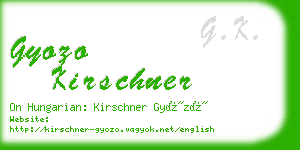 gyozo kirschner business card